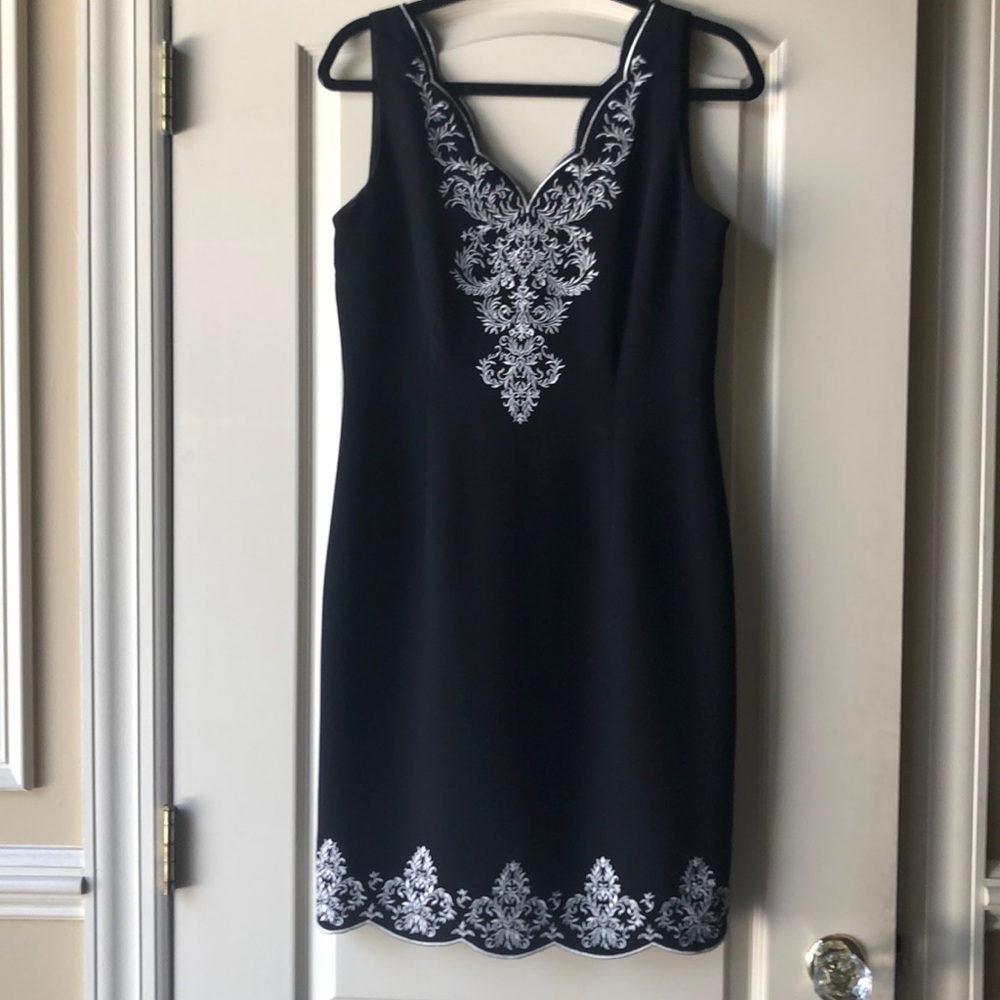 Classic black and white cocktail dress